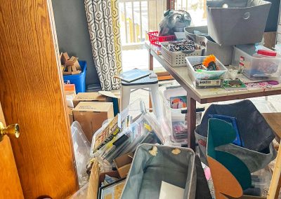 dirty cluttered and disorganized room