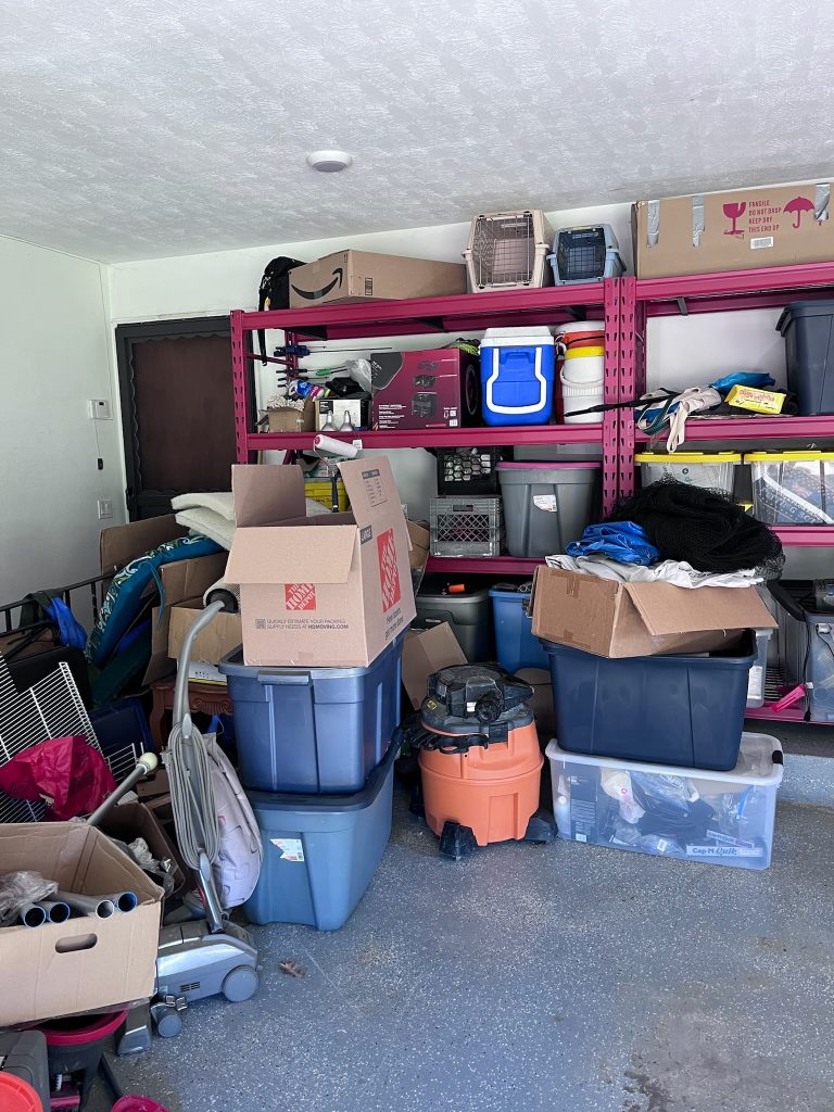Garage Filled with a lot of clutter